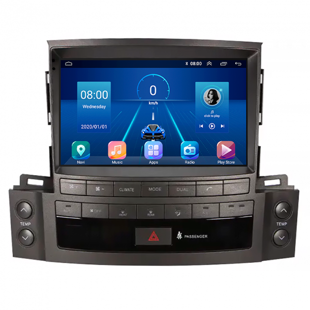 Штатная магнитола Lesko для Lexus LX III Рестайлинг 2012-2015 экран 9" 2/32Gb 4G Wi-Fi GPS Top