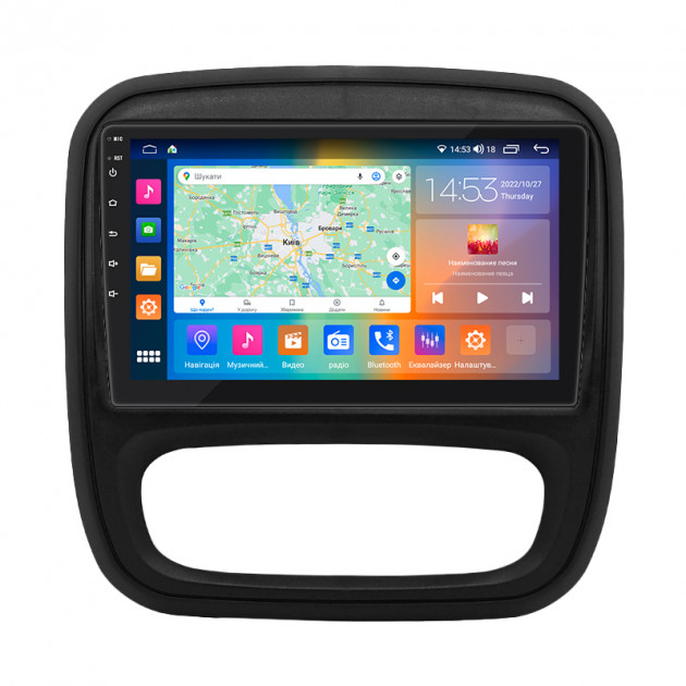 Штатная магнитола Lesko для Opel Vivaro B 2014-2018 экран 9" 2/32Gb CarPlay 4G Wi-Fi GPS Prime
