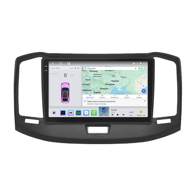Штатная магнитола Lesko для Chery Bonus (A13)  2011-2014 экран 10" 4/64 QLED CarPlay 4G Wi-Fi GPS 360 Prime