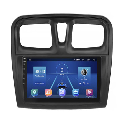 Штатная магнитола Lesko для Renault Logan II ver 2 2012-2018 экран 10" 2/32Gb 4G Wi-Fi GPS Top