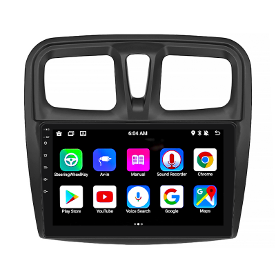 Штатная магнитола Lesko для Renault Sandero II 2013-2018 экран 10" 4/64Gb 4G Wi-Fi GPS Top