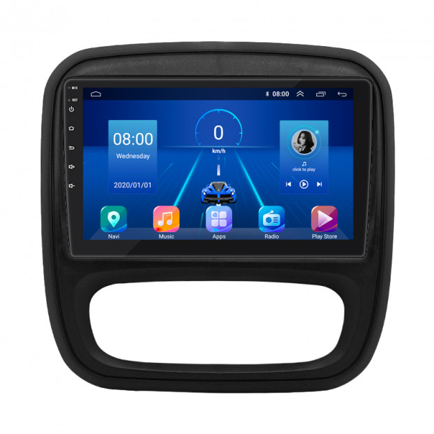 Штатная магнитола Lesko для Renault Trafic III 2014-2021 экран 9" 6/128Gb 4G Wi-Fi GPS Top