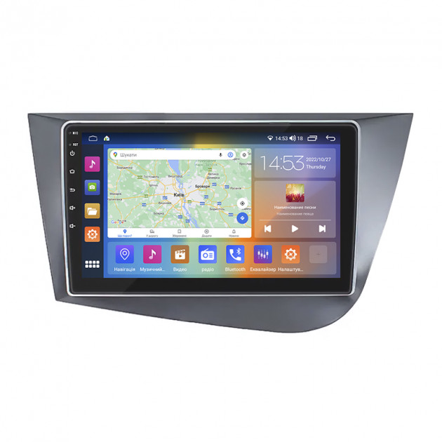 Штатная магнитола Lesko для SEAT Leon II Рестайлинг 2009-2012 экран 9" 2/32Gb CarPlay 4G Wi-Fi GPS Prime