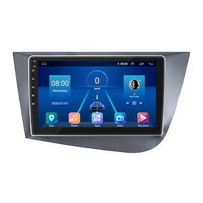 Штатная магнитола Lesko для SEAT Leon II Рестайлинг 2009-2012 экран 9" 2/32Gb 4G Wi-Fi GPS Top