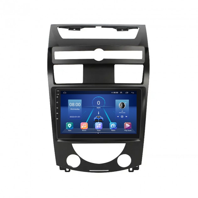 Штатная магнитола Lesko для SsangYong Rexton II ver 2 2006-2012 экран 10" 2/32Gb 4G Wi-Fi GPS Top