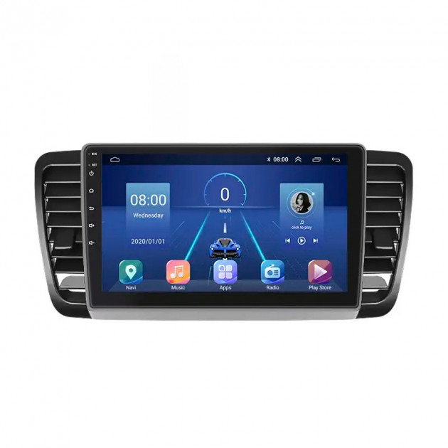 Штатная магнитола Lesko для Subaru Outback III Рестайлинг 2006-2009 экран 9" 6/128Gb 4G Wi-Fi GPS Top