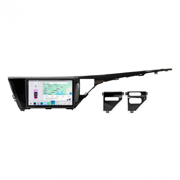 Штатная магнитола Lesko для Toyota Camry VIII (XV70) 2017-2021 экран 10" 4/64 QLED CarPlay 4G Wi-Fi GPS 360 Prime