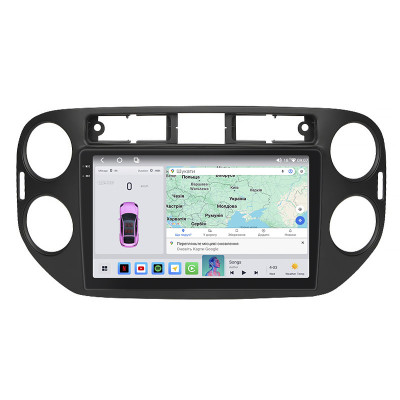 Штатная магнитола Lesko для Volkswagen Tiguan I 2007-2011 экран 9" 4/64 QLED CarPlay 4G Wi-Fi GPS 360 Prime