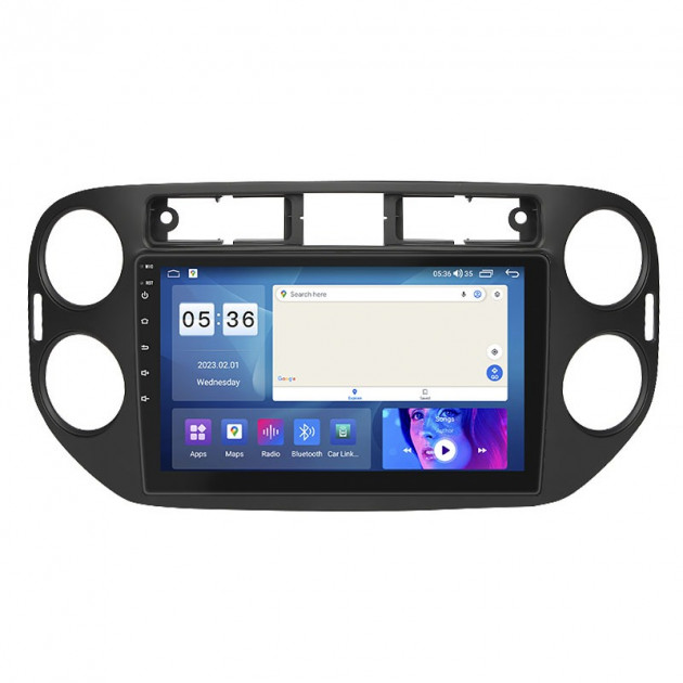 Штатная магнитола Lesko для Volkswagen Tiguan I Рестайлинг 2011-2017 экран 9" 2/32Gb CarPlay 4G Wi-Fi GPS Prime