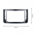 Переходная рамка Chevrolet Aveo 2007-2011 ZAZ Vida 2012+ Ravon Nexia R3 2016-2020 (6328) 9" Black