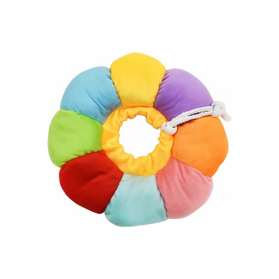 Мягкий воротник-подушка для кошек Taotaopets 028811 анти-вылизывающий S Rainbow