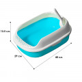 Туалет для кошек с лопаткой Taotaopets 226611 40*29*13,5 см Blue