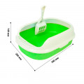 Туалет для кошек с лопаткой Taotaopets 226611 40*29*13,5 см Green