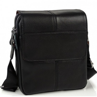 Кожаная мужская сумка 21х24х6, барсетка через плечо мягкая, мессенджер для гаджетов BEXHILL TD-21334A