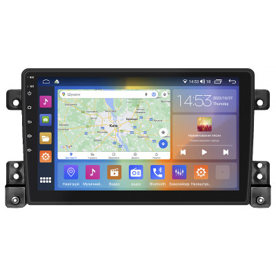 Штатная магнитола Lesko для Suzuki Grand Vitara III 2005-2008 экран 9" 2/32Gb CarPlay 4G Wi-Fi GPS Prime