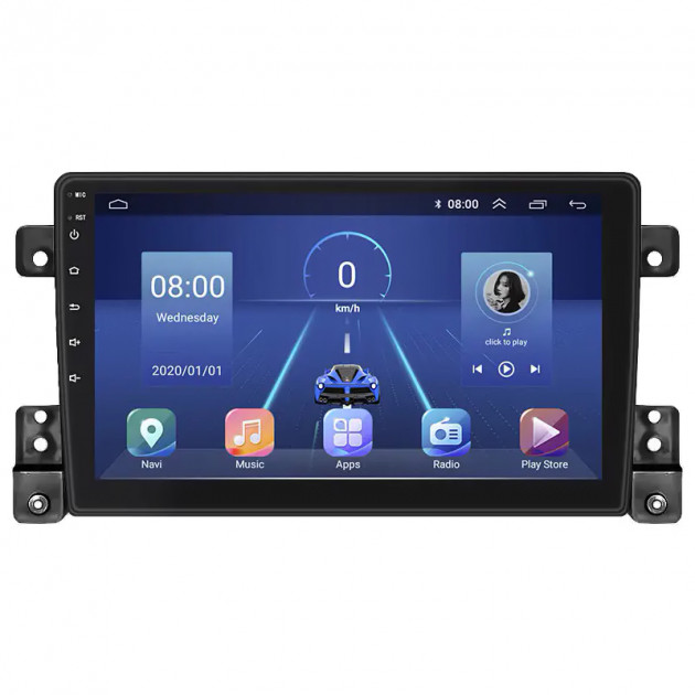 Штатная магнитола Lesko для Suzuki Grand Vitara III 2005-2008 экран 9" 6/128Gb 4G Wi-Fi GPS Top