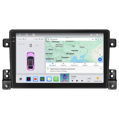 Штатная магнитола Lesko для Suzuki Grand Vitara III Рестайлинг 2008-2012 экран 9" 4/64 QLED CarPlay 4G Wi-Fi GPS 360 Prime