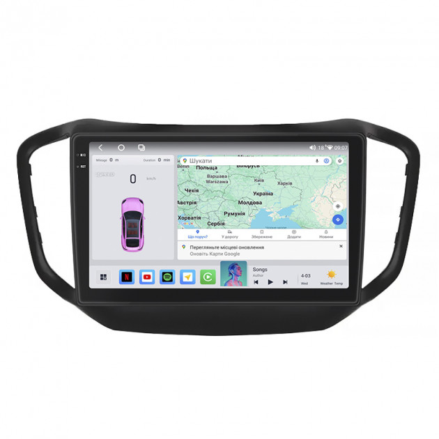 Штатная магнитола Lesko для Chery Tiggo 5 I 2014-2016 экран 10" 4/64 QLED CarPlay 4G Wi-Fi GPS 360 Prime