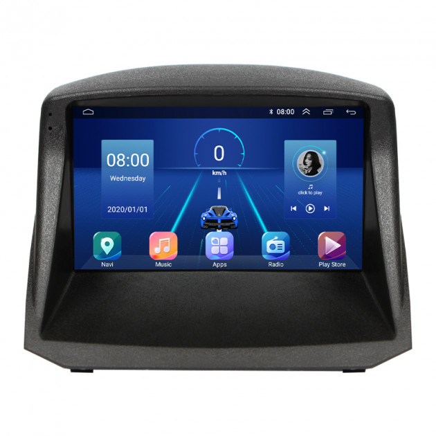 Штатная магнитола Lesko для Ford Fiesta Mk6 2008-2013 экран 9" 4/32Gb 4G Wi-Fi GPS Top