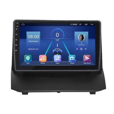 Штатная магнитола Lesko для Ford Fiesta Mk6 Рестайлинг 2012-2019 экран 9" 4/32Gb 4G Wi-Fi GPS Top