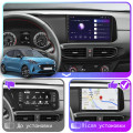 Штатная магнитола Lesko для Hyundai i10 III 2019-н.в. экран 9" 4/32Gb 4G Wi-Fi GPS Top