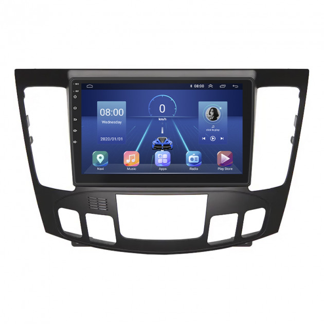 Штатная магнитола Lesko для Hyundai Sonata V (NF) Auto AC 2008-2010 экран 9" 4/32Gb 4G Wi-Fi GPS Top