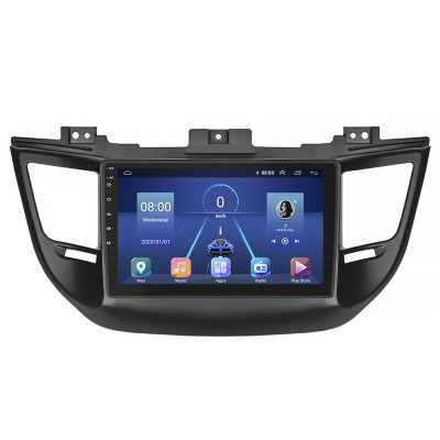 Штатная магнитола Lesko для Hyundai Tucson III 2015-2018 экран 9" 4/32Gb 4G Wi-Fi GPS Top