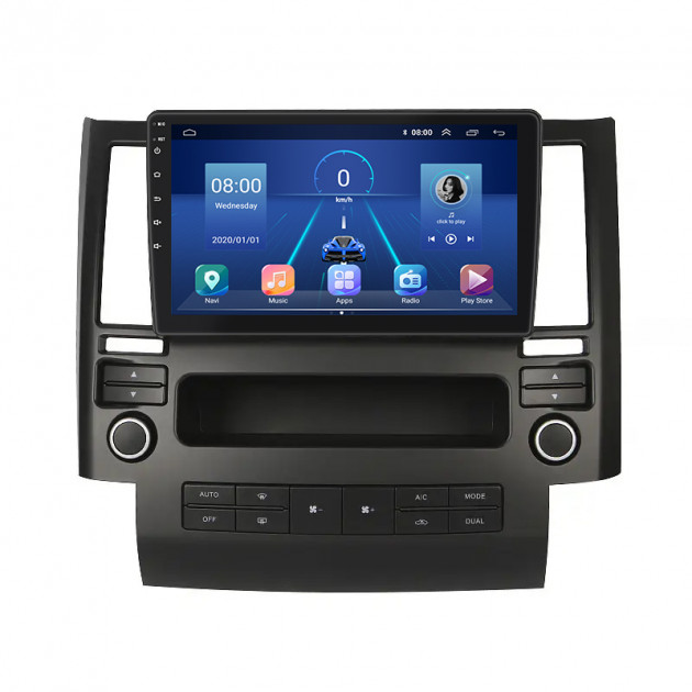 Штатная магнитола Lesko для Infiniti FX I (S50) 2002-2006 экран 9" 4/32Gb 4G Wi-Fi GPS Top