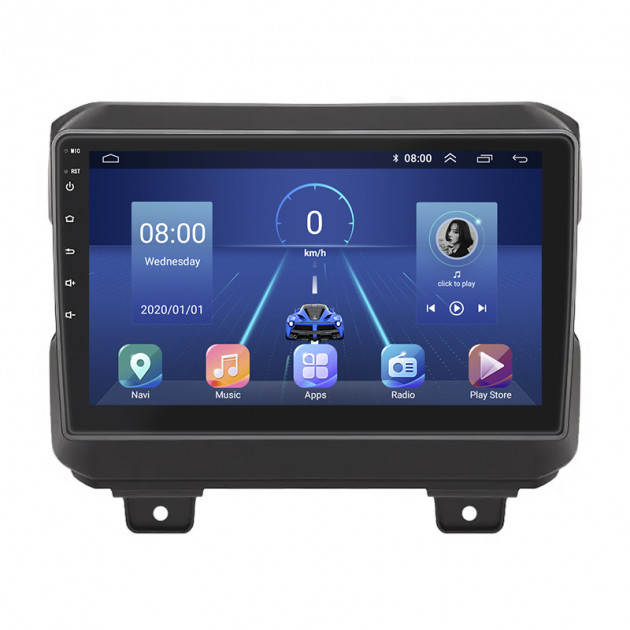 Штатная магнитола Lesko для Jeep Wrangler IV (JL) 2017-н.в. экран 9" 4/32Gb 4G Wi-Fi GPS Top