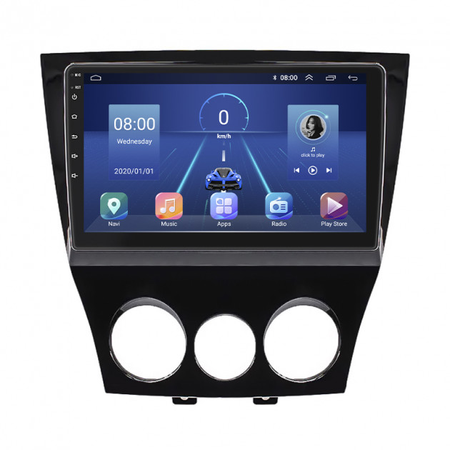 Штатная магнитола Lesko для Mazda RX-8 I Рестайлинг 2008-2012 экран 9" 4/32Gb 4G Wi-Fi GPS Top