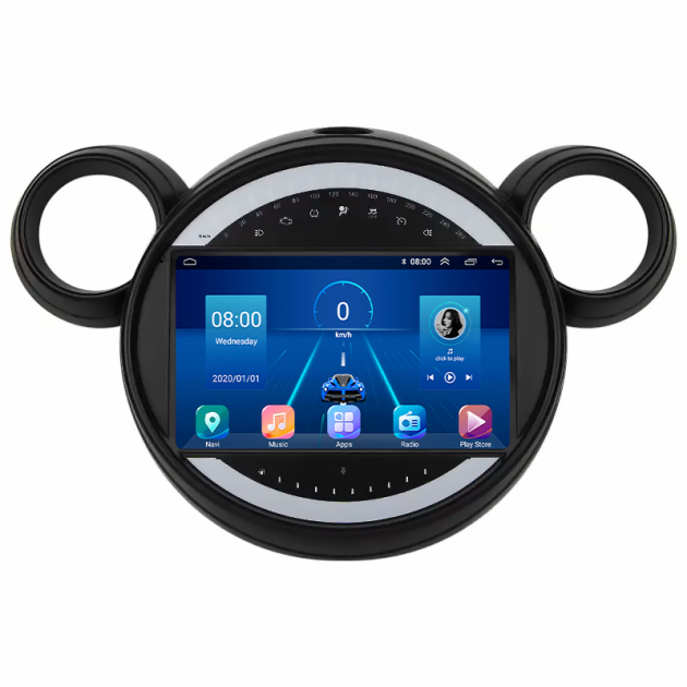 Штатная магнитола Lesko для MINI Countryman I 2010-2016 экран 9" 4/32Gb 4G Wi-Fi GPS Top