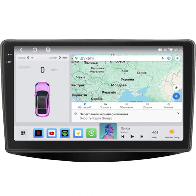 Штатная магнитола Lesko для Mitsubishi Grandis Auto A/C 2003-2011 экран 9" 4/64 QLED CarPlay 4G Wi-Fi GPS 360 Prime