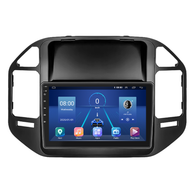 Штатная магнитола Lesko для Mitsubishi Pajero III Рестайлинг 2002-2006 экран 9" 4/32Gb 4G Wi-Fi GPS Top