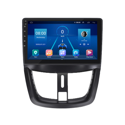 Штатная магнитола Lesko для Peugeot 207 I 2006-2009 экран 9" 4/32Gb 4G Wi-Fi GPS Top