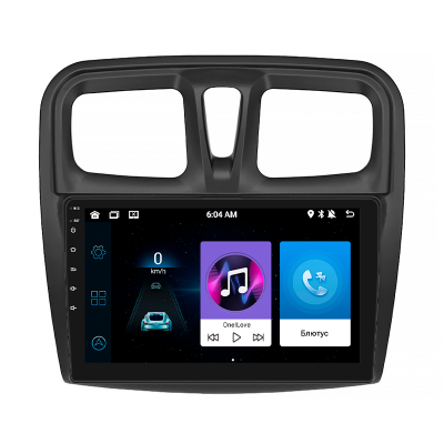 Штатная магнитола Lesko для Renault Sandero II Рестайлинг 2018-н.в экран 10" 4/32Gb 4G Wi-Fi GPS Top