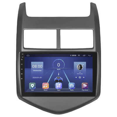 Штатная магнитола Lesko для Chevrolet Aveo II 2011-2020 экран 9" 6/128Gb 4G Wi-Fi GPS Top