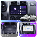 Штатная магнитола Lesko для Toyota Corolla IX (E120, E130) Рестайлинг 2003-2007 экран 9" 4/32Gb 4G Wi-Fi GPS Top