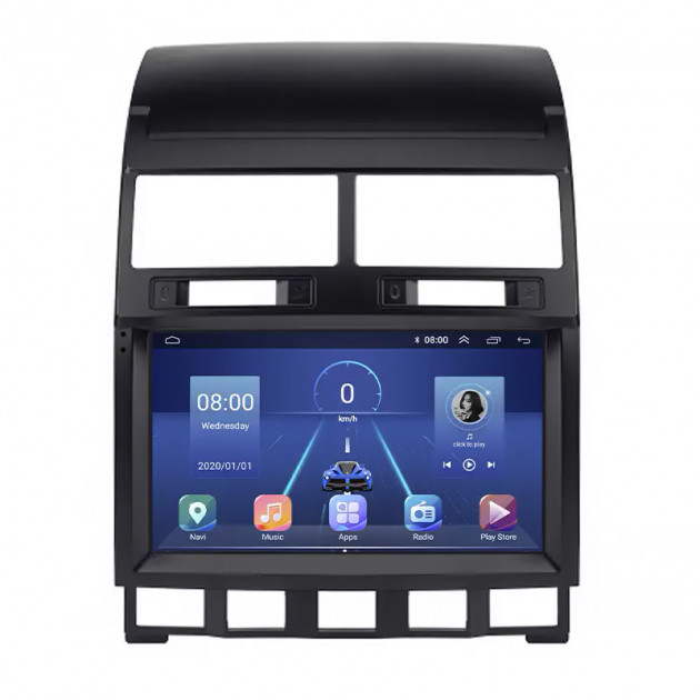 Штатная магнитола Lesko для Volkswagen Touareg I Рестайлинг 2006-2010 экран 9" 4/32Gb 4G Wi-Fi GPS Top