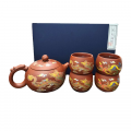 Чайный набор 0321610 Dragon and Phoenix заварник 480 ml + 4 пиалы Brown