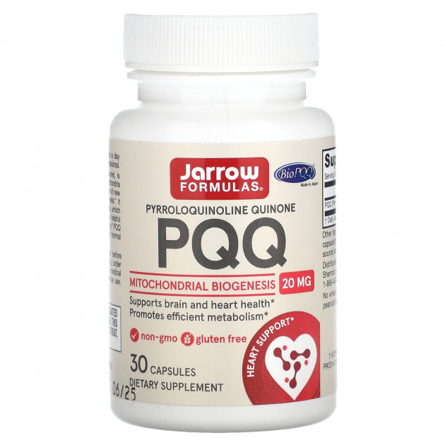 Пірролохінолінхінон, PQQ, Jarrow Formulas, 20 мг, 30 капсул