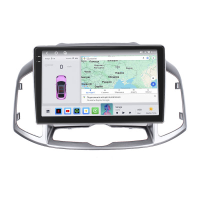 Штатная магнитола Lesko для Chevrolet Captiva I Рестайлинг 2011-2013 экран 10" 4/64 QLED CarPlay 4G Wi-Fi GPS 360 Prime