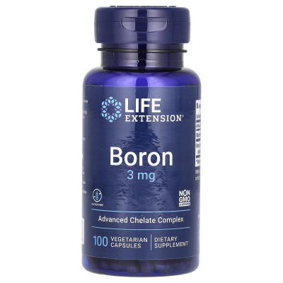 Бір, Boron, Life Extension, 3 мг, 100 вегетаріанських капсул