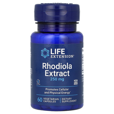 Родіола рожева, Rhodiola Extract, Life Extension, 250 мг, 60 вегетаріанських капсул