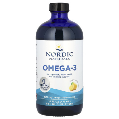 Омега-3, Omega-3, Nordic Naturals, смак лимону, 1560мг, 473мл.