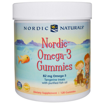 Риб'ячий жир для дітей (мандарин), Omega-3 Gummies, Nordic Naturals, 120 желе