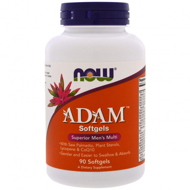 Мультивітаміни для чоловіків, Adam, Men's Multi, Now Foods, комплекс Адам, 90 гелевих капсул