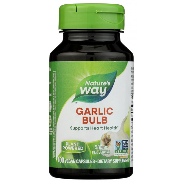 Часник, Garlic, Nature's Way, цибулини, 580 мг, 100 веганських капсул