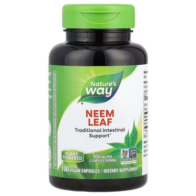 Нім, Neem, Nature's Way, 950 мг, 100 веганських капсул (475 мг в капсулі)