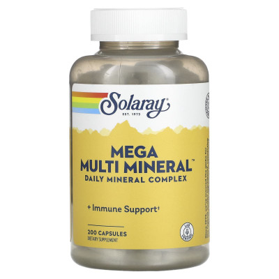 Мультимінерали, великий комплекс, Multi Mineral, Solaray, 200 капсул