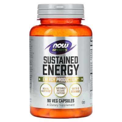 Енергетична формула, Sustained Energy, NOW Foods, 90 вегетаріанських капсул
